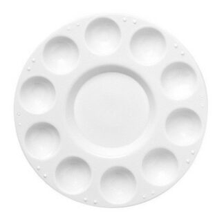 Wit Kunststof Mengpalet Rond Ø 15cm